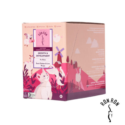RonRon Holistic Grade Wet Cat Food Specialty Formula Pouch - Duck Chicken and Liver Recipe (1 box)